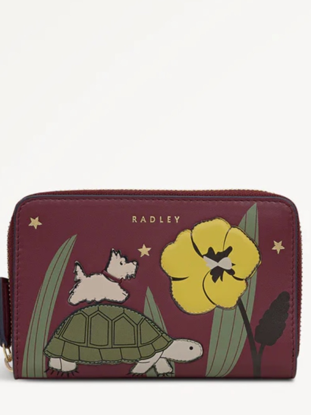 Radley London Midnight Wanderer Tortoise Medium Zip Around Wallet in Deep Cherry